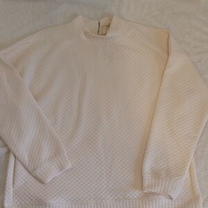 JODIFL Textured Cream Crewneck Sweater